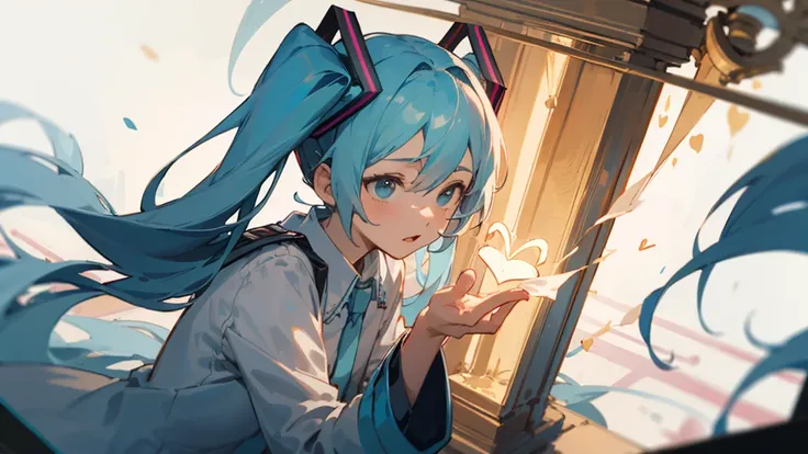 masterpiece, Highest quality,One person, hatsune miku,Beacon of the Heart,The light of the heart that guides you even in difficult times, without losing hope