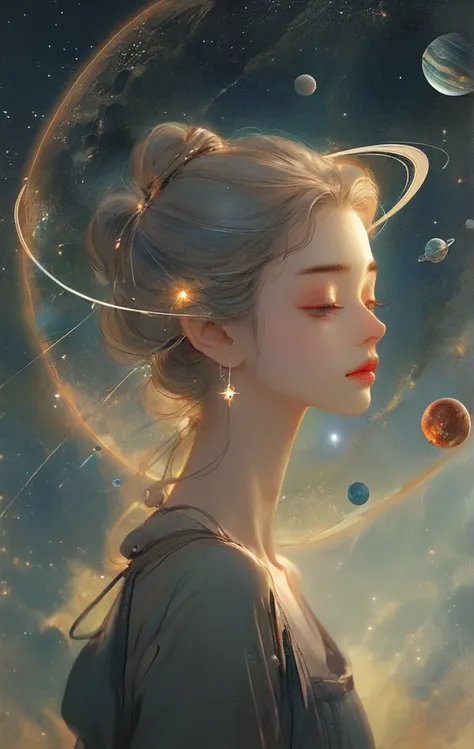 planets are born to fall in love, celestial bodies are all lonely、Seize the dream、Endless、Looking up at the sky with the naked eye、Specially shaped head、Faces of the Planets、erosion、grand fantasy world、