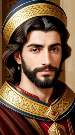 A Handsome Jewish Hellenist with focus on the face. 