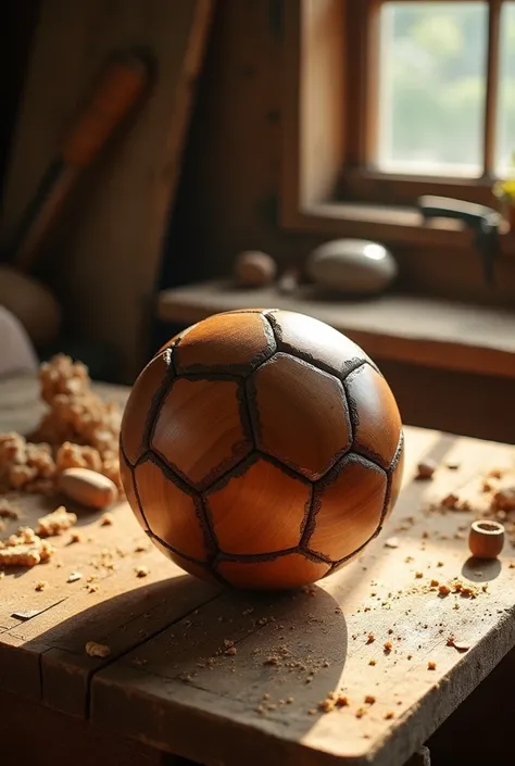 wooden football