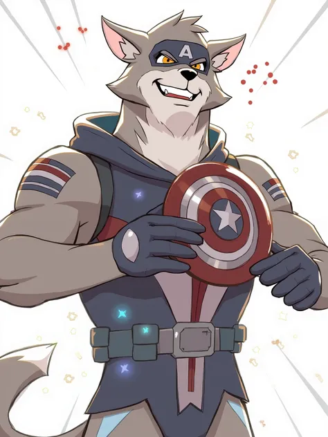 Wendell the wolf from fornite has a Capitan America