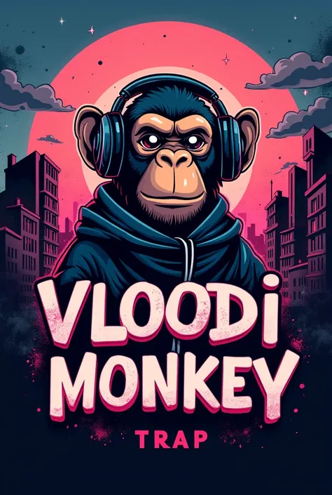 logo for advertising for a trap artist named Vloodi Monkey