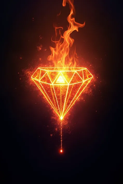 Fire and diamond advertising logo for an artist named El Benja YKPZ