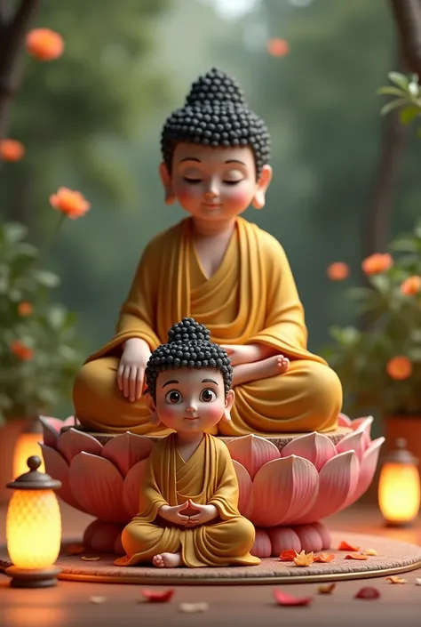 Budha and sisya image no कॉपी right 3d