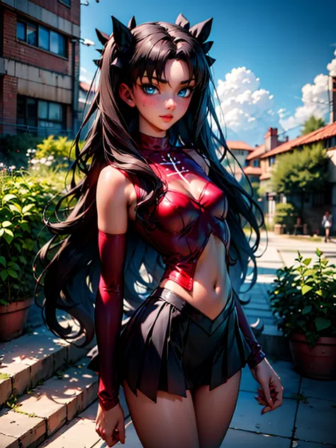 rin tohsaka, her face flushed very excited, fully body, work of art, top quality picture, super resolution, high definition, 4k,...