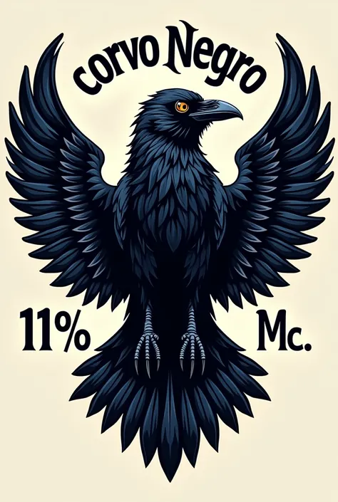 A stylized raven should be the central focus of the logo, symbolizing mystery and boldness. The crow may be in flight or perched, with striking details such as feathers or claws, to convey a sense of strength and independence.For details and additional ele...