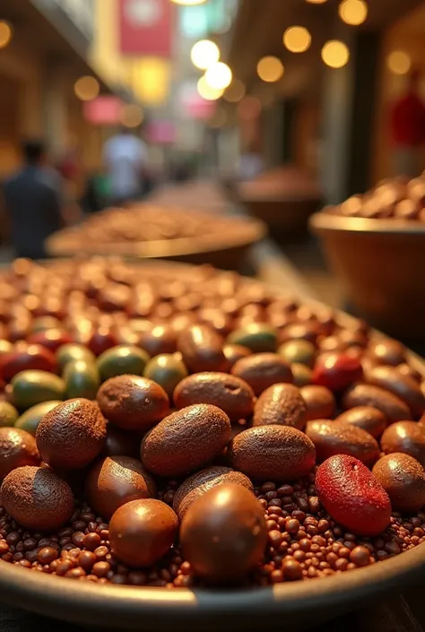 Craft of various types of beans .which look like ready to eat and celebrate 