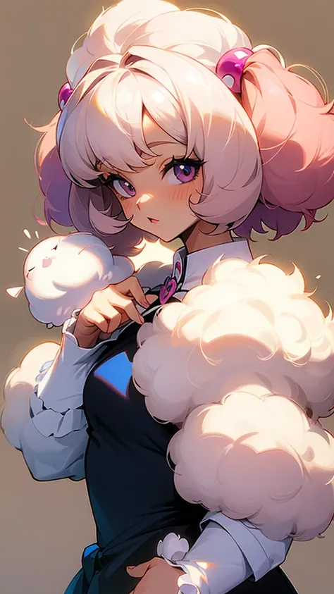 White anime style poodle puppy 