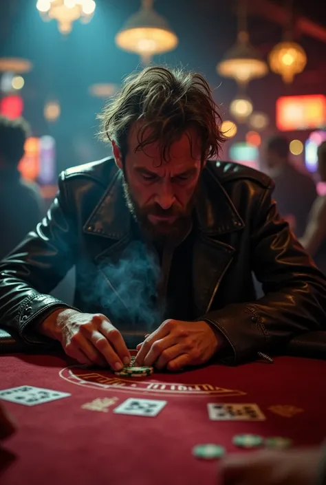 Gambler , Cheap ,chips , smoke,blackjack size 1028x 726
