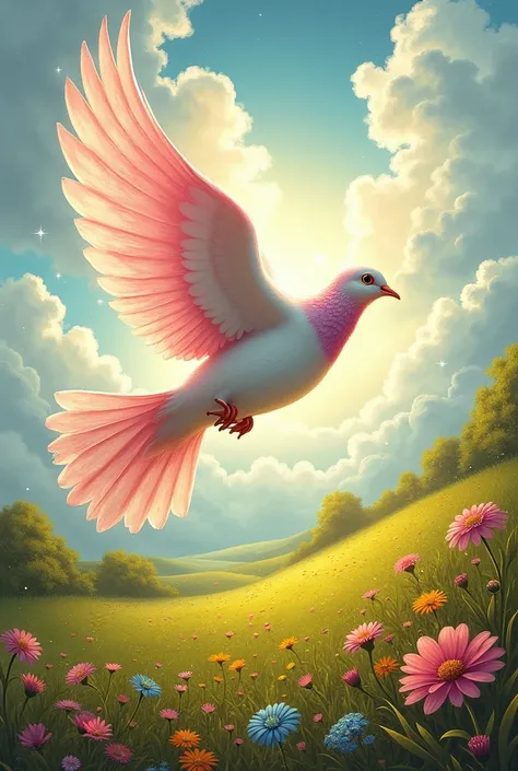 Dove flies pink gypsy of the winds 