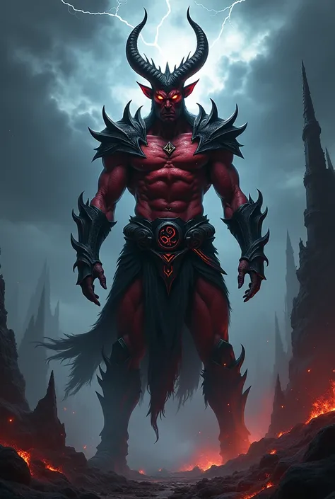 A demon king with red colour