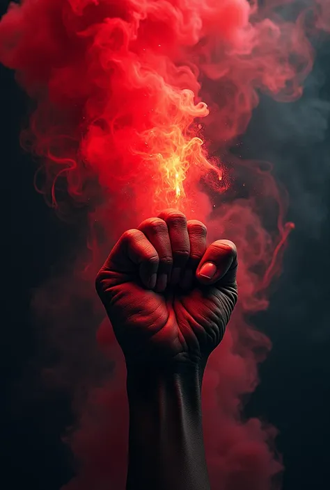 United Workers Club of Guichon emblem with a hand holding a red smoke flare