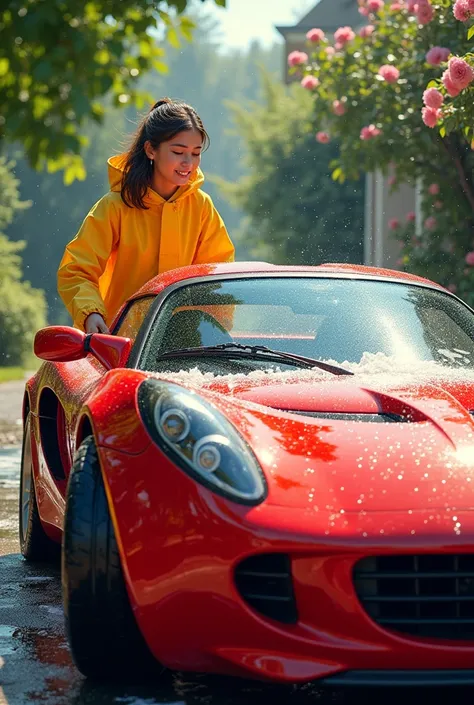 A car being washed