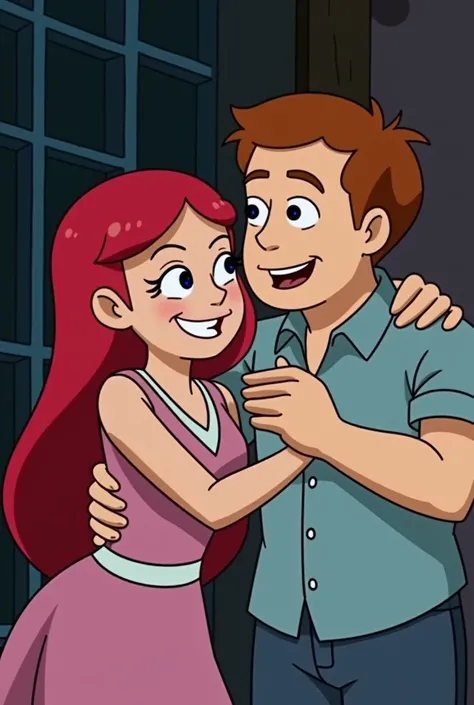 Mabel Pines from Gravity Falls having sex with her uncle named Stanford Pines. 