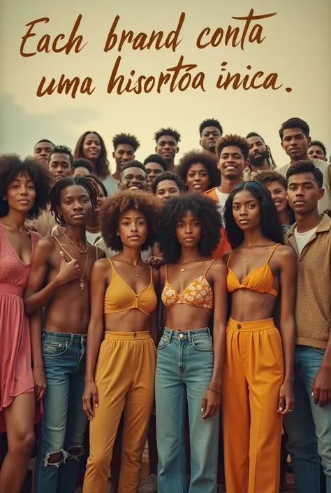 announcement: Beauty Lies in Respecting Yourself

Visual: An image with real and diverse people, all proudly displaying their unique brands. The image has a vintage filter to give a nostalgic and welcoming touch.

Text on Image: “Each brand conta uma histó...