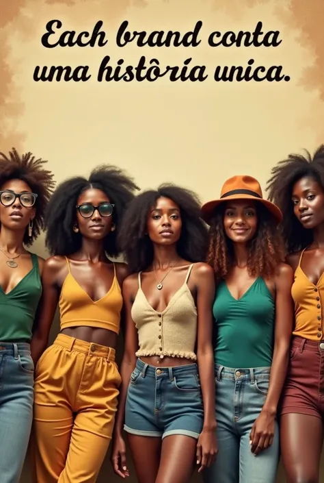 announcement: Beauty Lies in Respecting Yourself

Visual: An image with real and diverse people, all proudly displaying their unique brands. The image has a vintage filter to give a nostalgic and welcoming touch.

Text on Image: “Each brand conta uma histó...