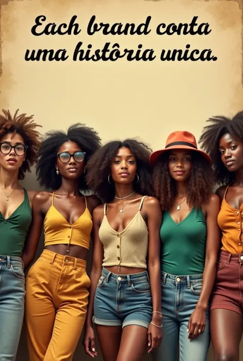 announcement: Beauty Lies in Respecting Yourself

Visual: An image with real and diverse people, all proudly displaying their unique brands. The image has a vintage filter to give a nostalgic and welcoming touch.

Text on Image: “Each brand conta uma histó...