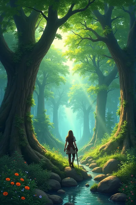 Create a forest image for an rpg