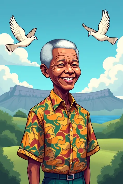 PHOTO OF NELSON MANDELA IN PNG FORMAT IN ANIME