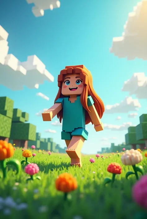 Normal Minecraft girl show bare feet no socks no shoes and very hot