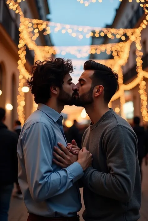 men kissing 