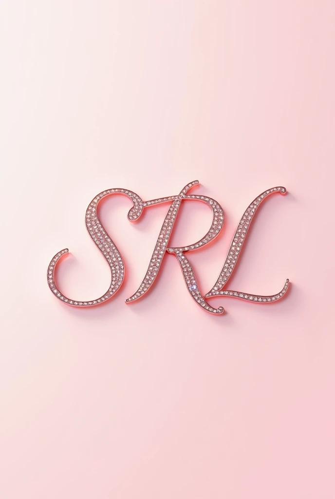 Diagram a logo with my initials SRL for pastel pink jewelry that makes the letters stand out