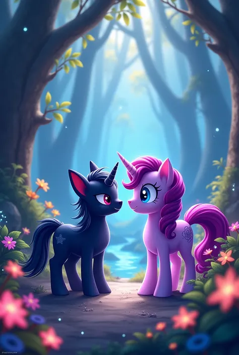 Un Zorua junto a Twilight sparkle 
