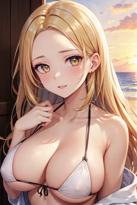 One Woman, Highest quality, masterpiece, Super Resolution, super high quality, Large Breasts, Idol, Beauty, ((From the front 1.2)), Cleavage, 8k, High resolution eyes, High-resolution contours, ((Forehead visible 1.3)), Stylish, High-resolution pupils, blu...