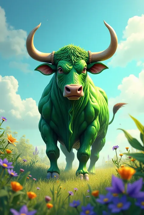 Mpfl green bull text image creat