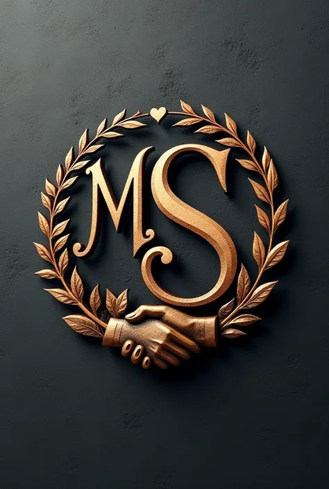 I need you to help me create a logo for a family home.
I want this logo to represent , through small symbols the family union, love, learning, fraternity. I would like the initials to be "My S" I would like it in iron colors 