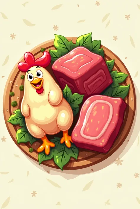 I want to create a pastil food logo that has three meat flavors of chicken, pork and beef . A logo that I can use to be put in a small sealed jar.