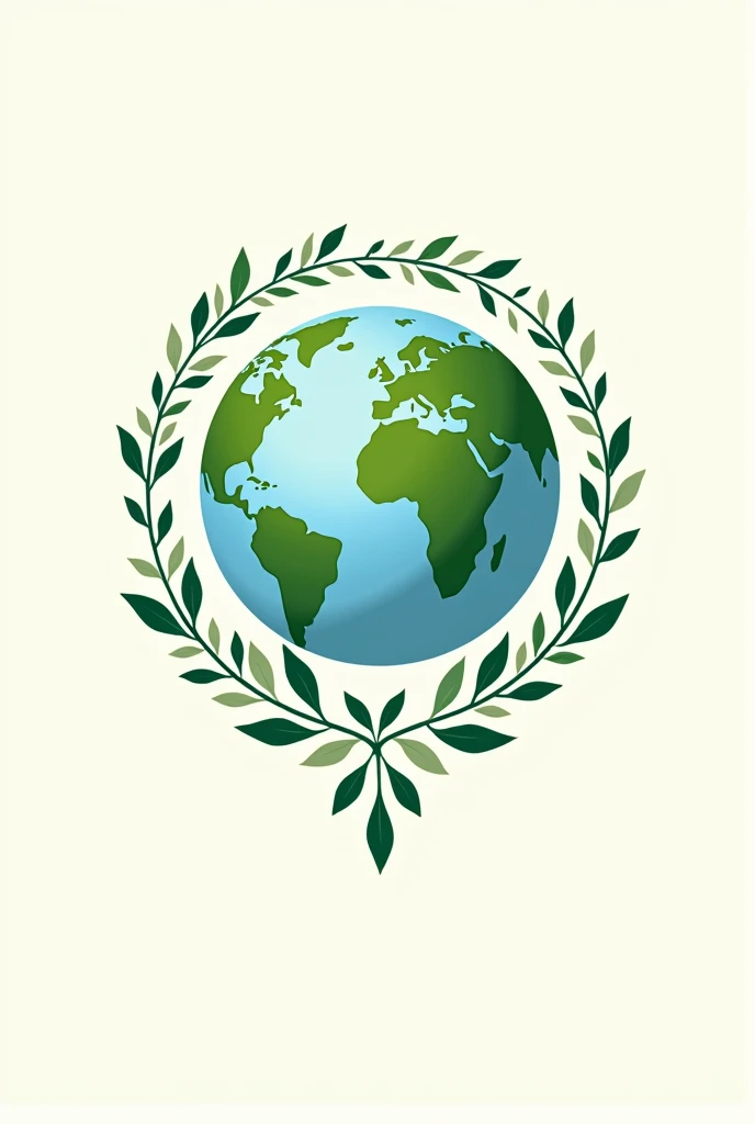 Logo of a brand called NatureStep, with the round name around planet Earth and with drawn leaves falling.