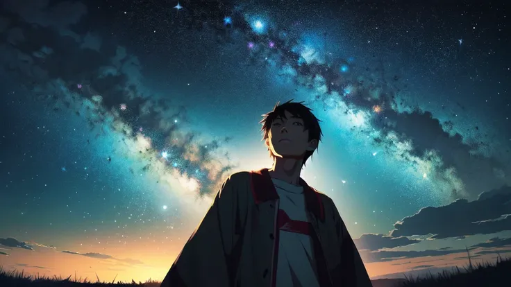 An anime that looks up at the stars in the night sky, Anime Style 4k, 4K Manga Wallpapers, 4k anime wallpaper, Lofi Artstyle, LOFI Girl, anime art wallpaper 4k, anime art wallpaper 4k, anime wallpaper 4k, anime wallpaper 4k, Lofi Art, Anime Art Wallpapers ...