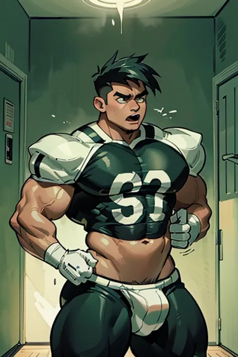 Danny Phantom, ghost, hypnosis, jock, conversion, locker room hallway, hyper muscles, jockstrap, bro, meathead, hypnotized, brainwashed, brainwashing, big dumb jock, football. Danny Fenton is hypnotized by Dash to assimilate and become another dumb cocky s...