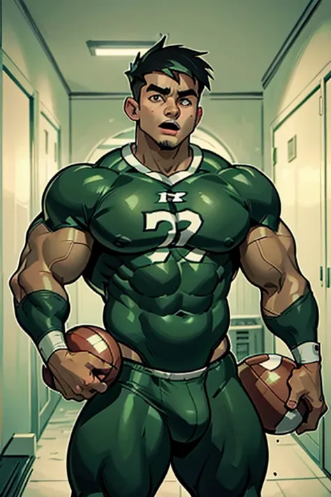 Danny Phantom, ghost, hypnosis, jock, conversion, locker room hallway, hyper muscles, jockstrap, bro, meathead, hypnotized, brainwashed, brainwashing, big dumb jock, football. Danny Fenton is hypnotized by Dash to assimilate and become another dumb cocky s...