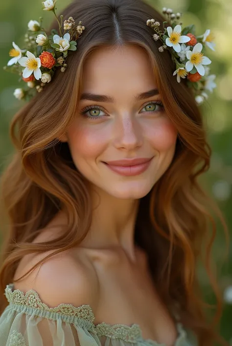 Floras appearance reflects natural beauty and a connection to the power of the earth and the forest. Floras appearance may have the following characteristics:

-:

- **face**: ฟลอร่ามีfaceรูปไข่ที่ดูอบอุ่นและเป็นมิตร โหนกแก้มของเธออาจสูงเล็กน้อย ทำให้faceด...