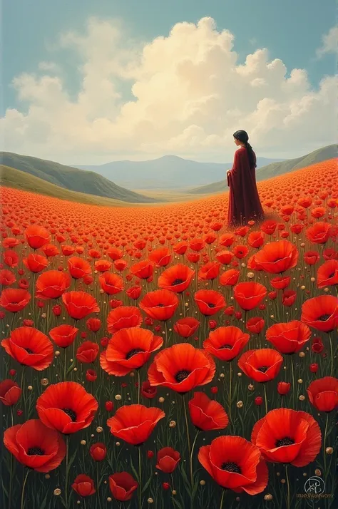 Valley of poppies, dedication to Teresa