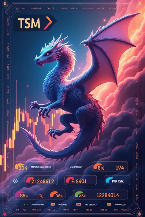 Create a Pokémon Card-style trading card for stock tickers
Ticker Symbol、TSM、Market Capitalization、Dividend Yield、per、PBR、1株EPS、Operating Profit Margin、amount of sales、Display stock chart