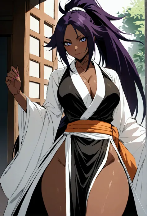 
Highest quality、Masterpiece、Super detailed、Yoruichi(Bleach),