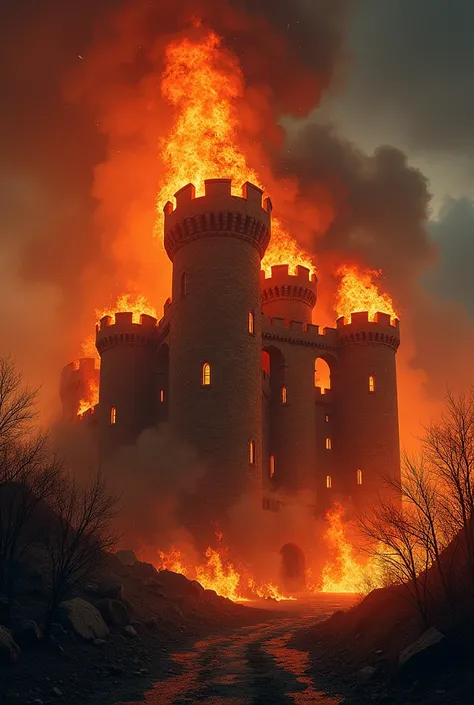 Burning castle