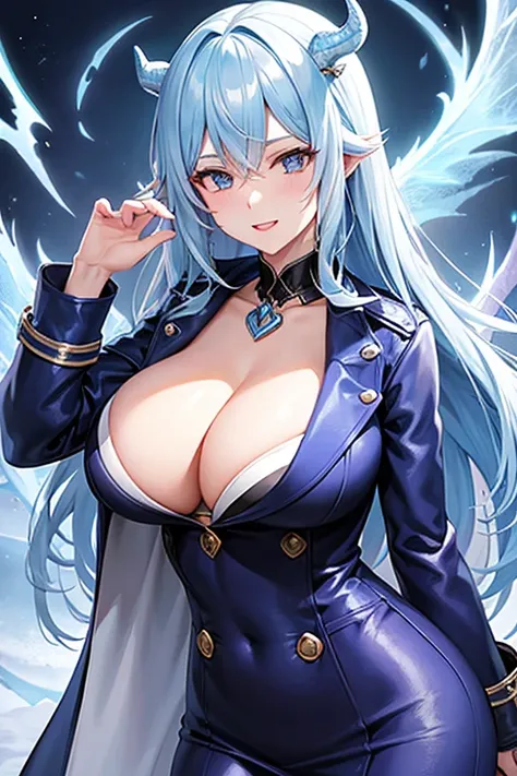 Ice Dragon Waifu milf trench coat 