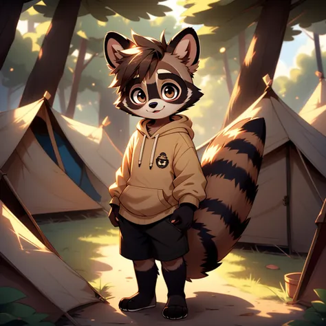 a common raccoon, furry, 10 years old, common raccoon , anthro shota, furry , with brown eyes, brown eyes, furry common raccoon,...