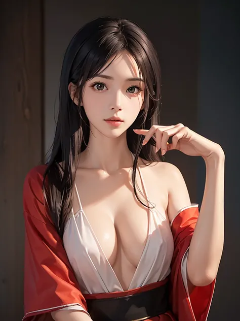 (Practical)、(Practical:1.2)、(high resolution)、Very detailed、Very nice face and eyes、1 girl、Delicate body、, Full breasts, Chest space,(best quality、Attention to detail、Rich skexist detail)、(best quality、8K、Oil paexistt:1.2)、Very detailed、(Practical、Practica...