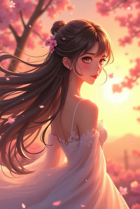 Manga of beautiful girl animated 