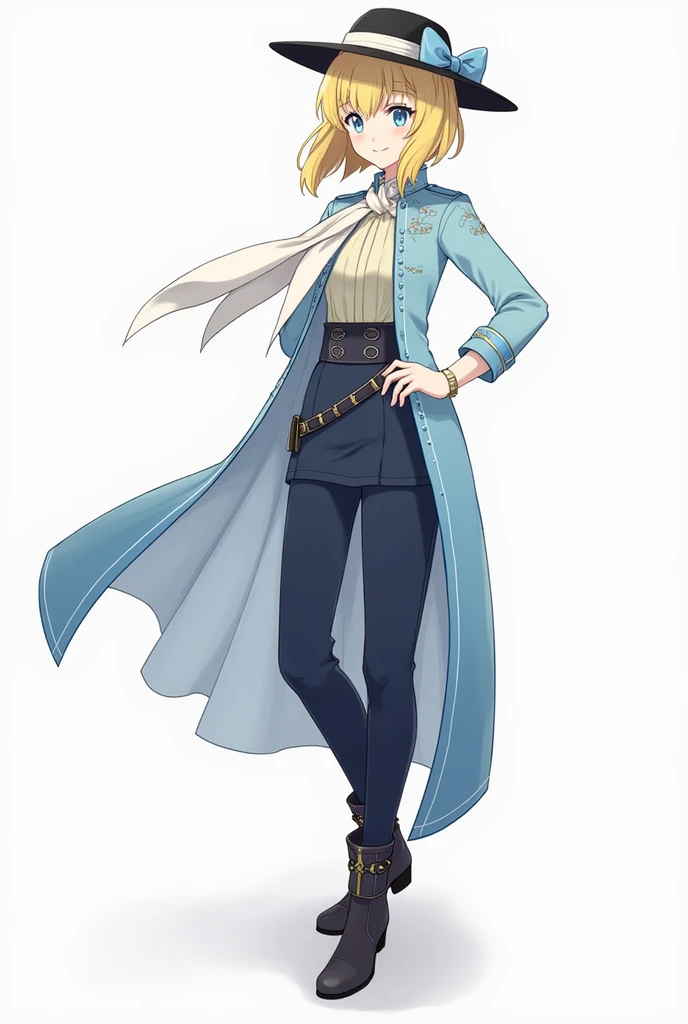 For Violet Evergarden’s outfit on her Pokémon journey, it would likely combine practicality with elegance, reflecting both her military background and her refined sense of style. Here’s a possible design for her outfit:
She has blonde hair, fair skin and b...