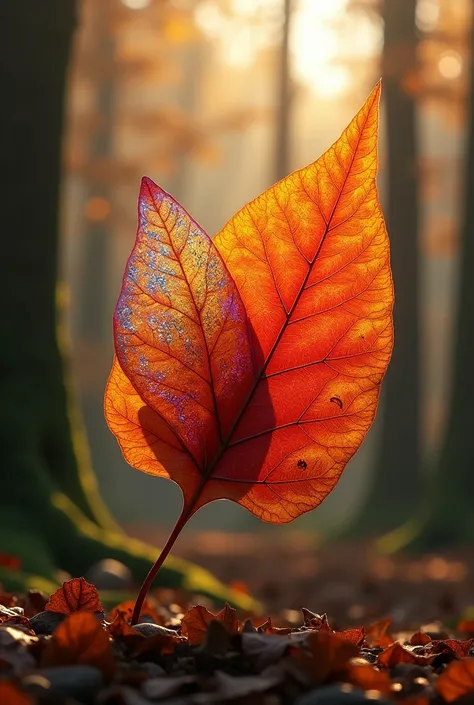 chinar leaf and add wings to it