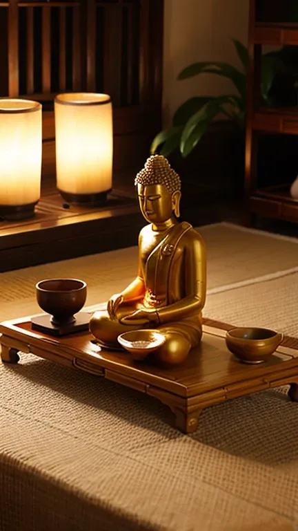 Buddhist Bamboo Tea Set