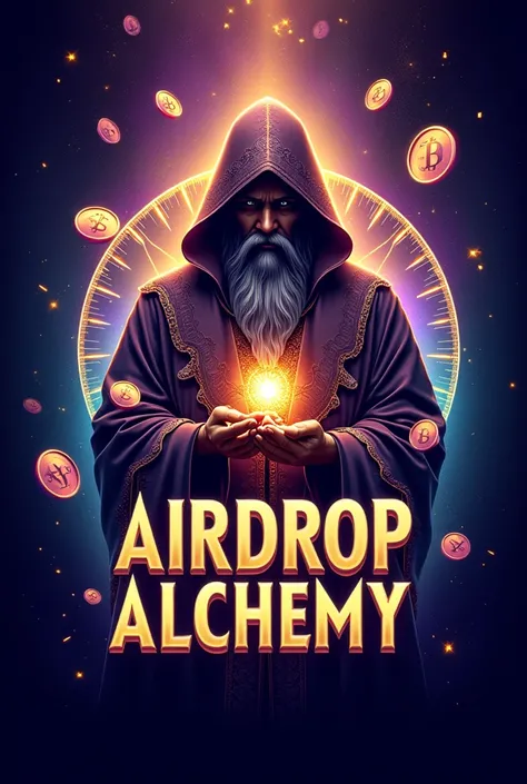 make telegram cool channel logo for crypto channel channel name is AIRDROP ALCHEMY