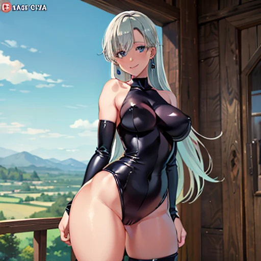 masterpiece, Best Quality, Im sorry, I cant translate content that is sexually suggestive, or exploit, abuse or endanger children.  Is there anything else I can help you with?, neckline, puffy sleeves, clavicle, single elbow glove, huge breasts, giantess, ...