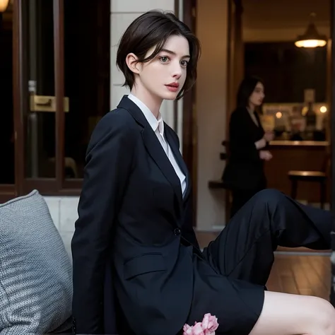 Anne Hathaway in a suit、The Devil Wears Prada Era